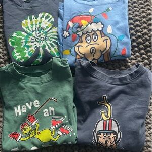 Life Is Good Kids Long Sleeve Tees - Green, Blue, Gray